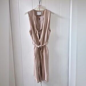 Monk and Lou Long vest in dusty rose. Size Large.